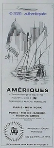 REKLAME TAP LUFTTRANSPORTE PORTUGIESISCH AMERIKA FLUGZEUG VON 1967 FRANZÖSISCH AD PUB - Bild 1 von 1