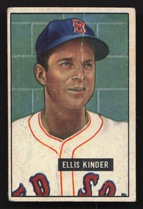 1951 Bowman Ellis Kinder #128 - Boston Red Sox - Vintage FR