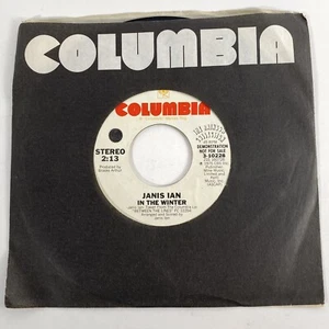Janis Ian In The Winter 1975 Promo 7” Columbia 3-10228 White Label 45 w Sleeve - Picture 1 of 6