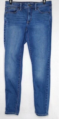 Женские синие джинсы с универсальной нитью размер 2/26S эластичные узкие штанины средняя посадка - Изображение 1 из 4