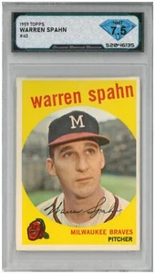 1959 Topps WARREN SPAHN #40 ๐ DSG 7.5 NM - Picture 1 of 2