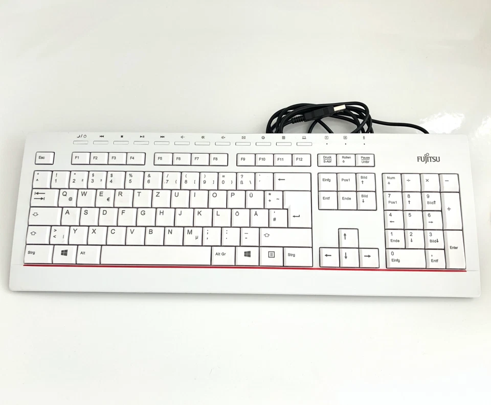 Fujitsu KB521 USB DE Tastatur QWERTZ beige Hellgrau weiß Kabelgebunden Office - Bild 1 von 4