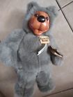 Raikes Bear Woody Signed Autographed By Robert Raikes 12" Gray