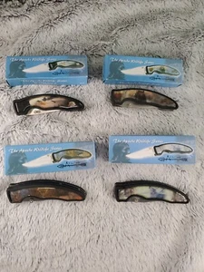 Lot of 4 Frost Cutlery THE EXECUTIVE WILDLIFE SERIES Knife BEAR WOLF DEER EAGLE - Picture 1 of 6
