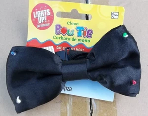 LED Light Up Blinking Flashing Fun Bow Tie Black, MardiGras, Halloween and more - Picture 1 of 4