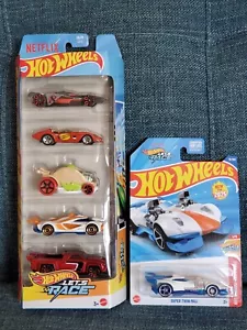 NEW 2025 Hot Wheels - NETFLIX "Let's RACE" 5 Pack + 2025 Super Twin Mill - Picture 1 of 12