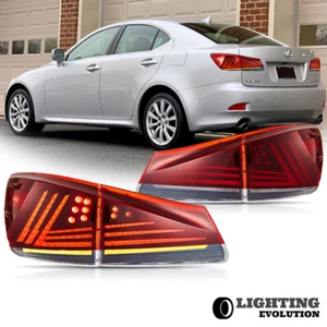 VLAND Red LED Tail Lights w/Dynamic Animation For 2006-13 Lexus IS250 IS350 ISF - Picture 1 of 12