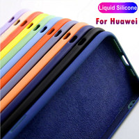 Case For Huawei P30 Lite P40 P20 Pro Honor 20 Shockproof Liquid Silicone Cover