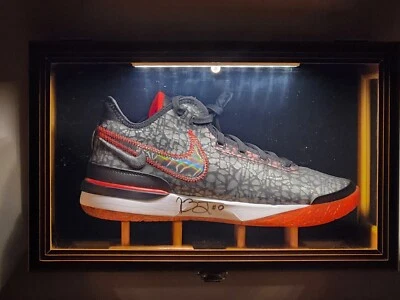 LeBron James Jr. Bronny James Autographed Nike Zoom LeBron NXXT GenShoe Case COA - Image 1 of 4