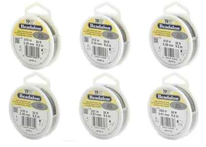 Beadalon Bead Stringing Wire 19 Strand 30/100 FT. BRIGHT Various Sizes + Colors - Picture 1 of 48