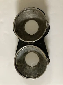 1963 63 PONTIAC Catalina HEADLIGHT BUCKET HOUSING CHROME TRIM RINGS NOS OEM New - Picture 1 of 6