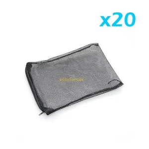 20 Stück Filtermedien Netzbeutel 8" x 5,5" Reißverschluss Wiederverwendbar Aquarium Aquarium Teich - Bild 1 von 1