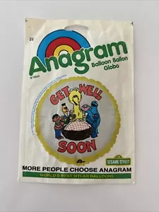 NEW VINTAGE 1994 Anagram Mylar Balloon Get Well Soon Sesame Street Muppets - Picture 1 of 4