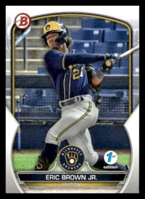 2023 Bowman 1st Edition #BPPF-41 Eric Brown Jr. Milwaukee Brewers Baseball card - Image 1 of 2