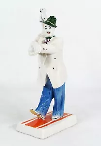 Russian Porcelain Figurine Sculpture "Clown Vyatkin with dog Manyunya" LZFI - Picture 1 of 12