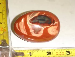 Colorido jade marino natural pulido (?) "HUEVO ~ 21⁄4"" largo x 11⁄2"" de diamante - Imagen 1 de 6
