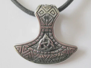 Axt Kopf mit Knoten Anhänger massiv Edelstahl Wikinger Kelten Nordisch / x862 - Imagen 1 de 9