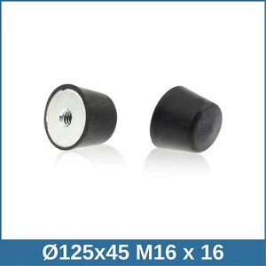 KE Ø125x45 M16x16 NK55°Shore Stahl verzinkt konischer Gummi-Metall-Puffer - Picture 1 of 2