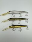 Vintage Rebel Spoonbill Minnow Fishing Lures Lot Of 3