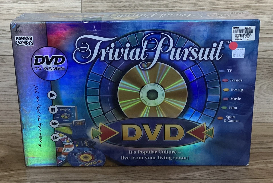 Trivial Pursuit DVD Game Cards 2 Complete Parker 2006 Culture 1800 Q&a