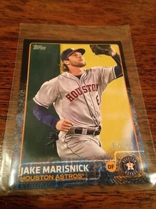 2015 Topps Mini Black Parallel Jake Marisnick Astros 437 #’d 04/10 Low S&H
