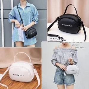 Solid Color Shoulder Bag PU Leather Messenger Bag Fashion Women Tote Bag - Picture 1 of 13