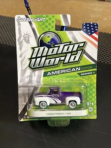 Greenlight Motor World American Edition Series 5 1958 Ford F100 lila/weiß - Bild 1 von 8
