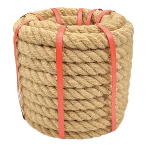 Jute Rope 1 in X 50 ft Thick Twisted Manila Ropes Natural Heavy Duty Hemp Rope - Picture 1 of 2