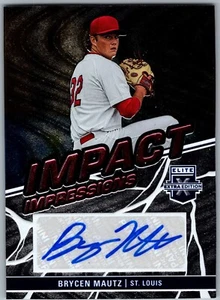 2023 ELITE EXTRA EDITION IMPACT IMPRESSIONS AUTO BRYCEN MAUTZ #II-BMZ CARDINALS - Picture 1 of 2