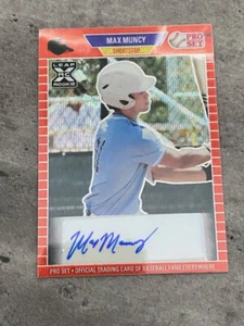 MAX MUNCY 2021 LEAF PRO SET ORANGE AUTO XRC, OAKLAND A'S - Picture 1 of 2