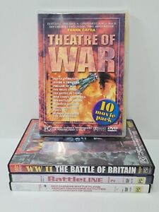 War Theme DVD Bundle x4 The Battle Of Britain WWII Battleline Theatre Of War