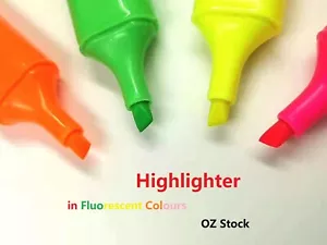 Highlighter Pen Fluorescent Colour Marker Key Note Highlighter Pens Chisel Tip - Picture 1 of 5