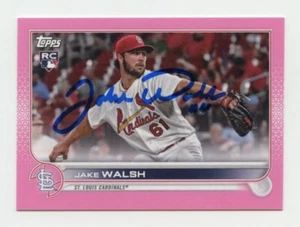 2022 Topps Mini Pink /25 #US306 JAKE WALSH AUTO Rookie RC St. Louis Cardinals - Picture 1 of 2