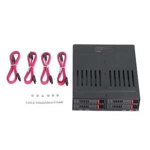 4 Bay HDD Cage Chassis 2.5in Drive Tray 2.5in Mobile Rack Compatible 15mm Thick - Afbeelding 1 van 12