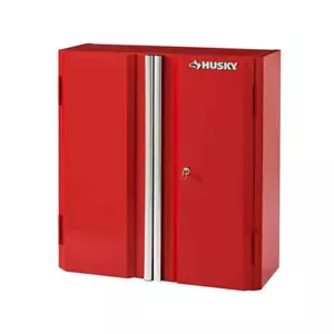 Husky Garage Wall Cabinet 28" x 29.7" x 12" Magnetic Closure 24-Gauge Steel Red - Picture 1 of 6
