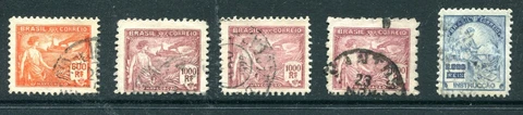 Brazil 1920 - 1921 Used Lot with #232a Cover
