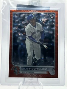 JULIO RODRIGUEZ 2022 TOPPS UPDATE ORANGE FOIL 285/299 ROOKIE RC #US44 JC - Picture 1 of 2