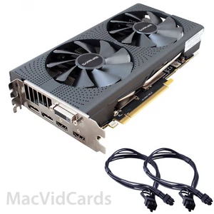 MacVidCards AMD Radeon RX580 8GB GDDR5 for Apple Mac Pro 3,1/4,1/5,1 BOOT SCREEN - Afbeelding 1 van 1
