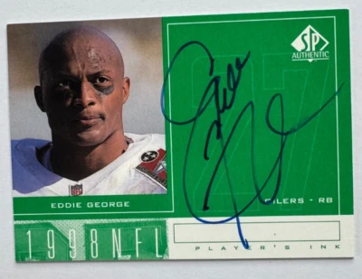 Eddie George 1998 SP Authentic Player's Ink AUTO AUTOGRAPH #EG Oilers Titans - Image 1 of 2