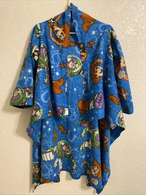 Disney Pixar TOY STORY Buzz Woody Fleece SNUGGIE Mangas Manta Bata Usada en Excelente Condición Foto 1 de 4