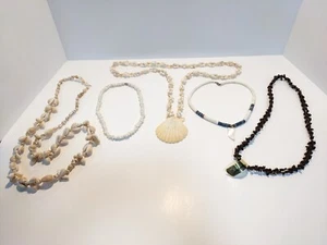 Muschel Halskette Schmuck Menge verschiedene natürliche Muschel und Samen Puka 5 Artikel Strand - Bild 1 von 20