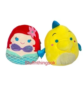 NEW Squishmallow 6.5” Ariel The Little Mermaid Princess & Flounder Disney  NWT - Picture 1 of 5