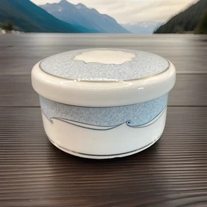 Vintage Wedgwood Venedig 4" Bone China Runde Schmuckschatulle mit Deckel, Top Zustand - Bild 1 von 8