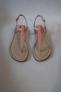NWOT Womens Sam Edelman Salmon Pink Leather Thong Sandal 8 - Picture 1 of 5