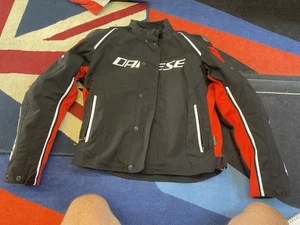 Dainese Racing 3 D Dry Textile Jacket Black Red Size 54 Excellent Condition - Picture 1 of 4