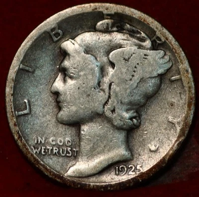 1925-S San Francisco Mint Silver Mercury Dime - Image 1 of 2