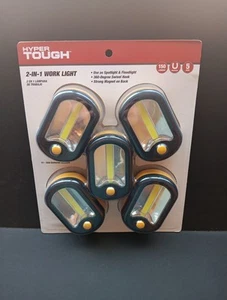 HyperTough 2 IN 1 Magnetic Work Light 5 Pack 150 Lumens w/ 360 Degree Hook NEW - Picture 1 of 2
