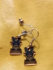 Jim Benton cute but psycho. things even out. earrings - Great condition - Picture 1 of 5