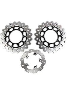 Arashi brake disc rotors, front/rear, fit Yamaha R1 04-06 15-22, R6, MT10, FZ10 - Picture 1 of 7