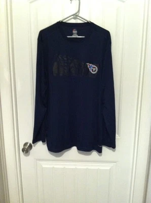Tennessee Titans Long Sleeve Majestic Shirt Mens XL Navy Blue 100% Polyester - Image 1 of 4